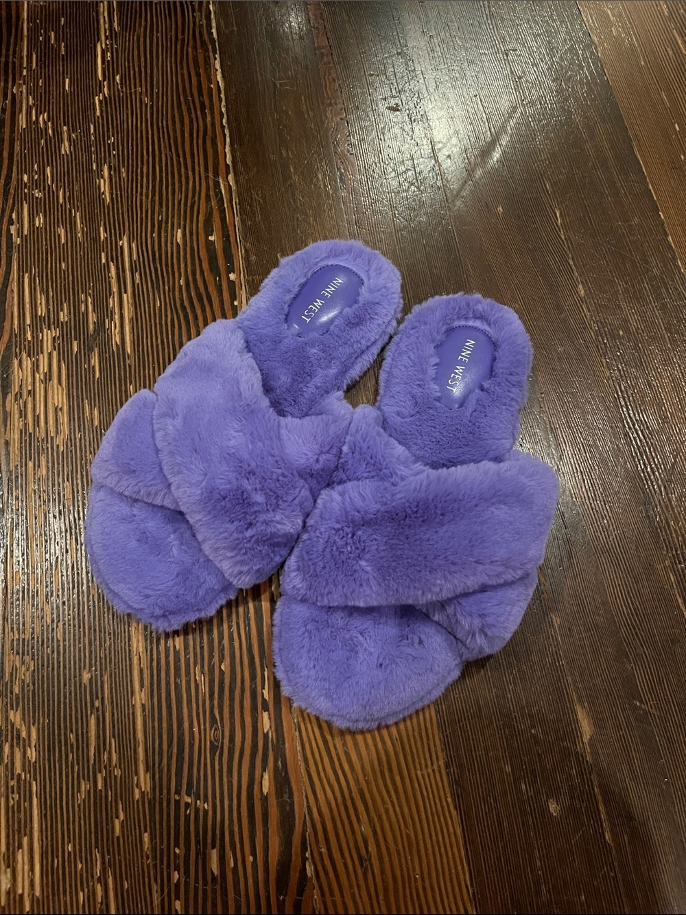 Nine West Cozy Purple Slippers